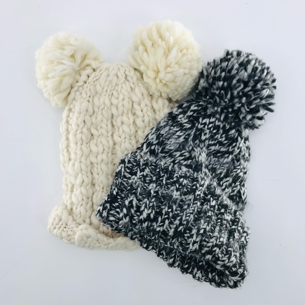 Pom Pom Beanie Bundle